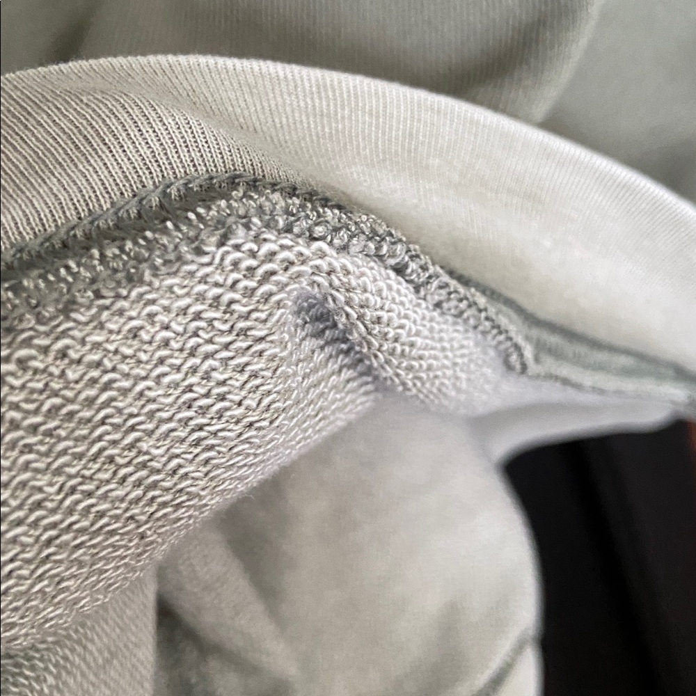 XL Aerie Oversized Sage Green  Distressed Sweatshirt with Balloon Sleeves, NWT - Picture 10 of 17